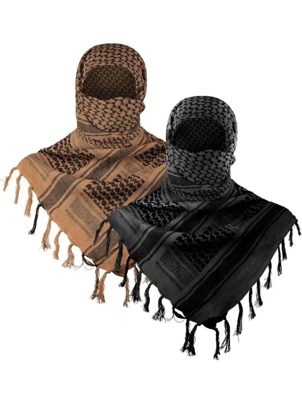 Tactical Desert Shemagh Scarf | Lightweight Cotton Neck Wrap, Windproof & Sand